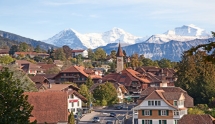 Mountain sceneries and classic cities of Switzerland and Austria